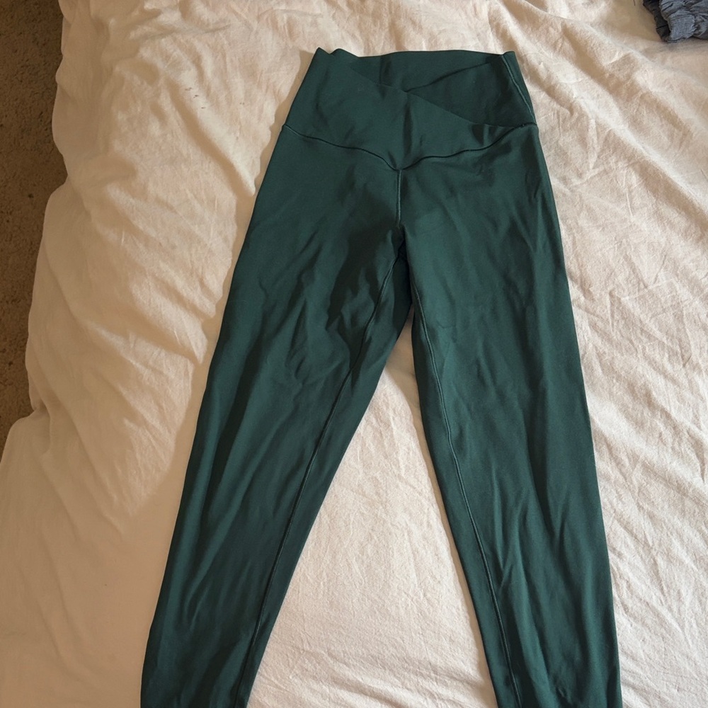 aerie OFFLINE Black Leggings with Pink Logo